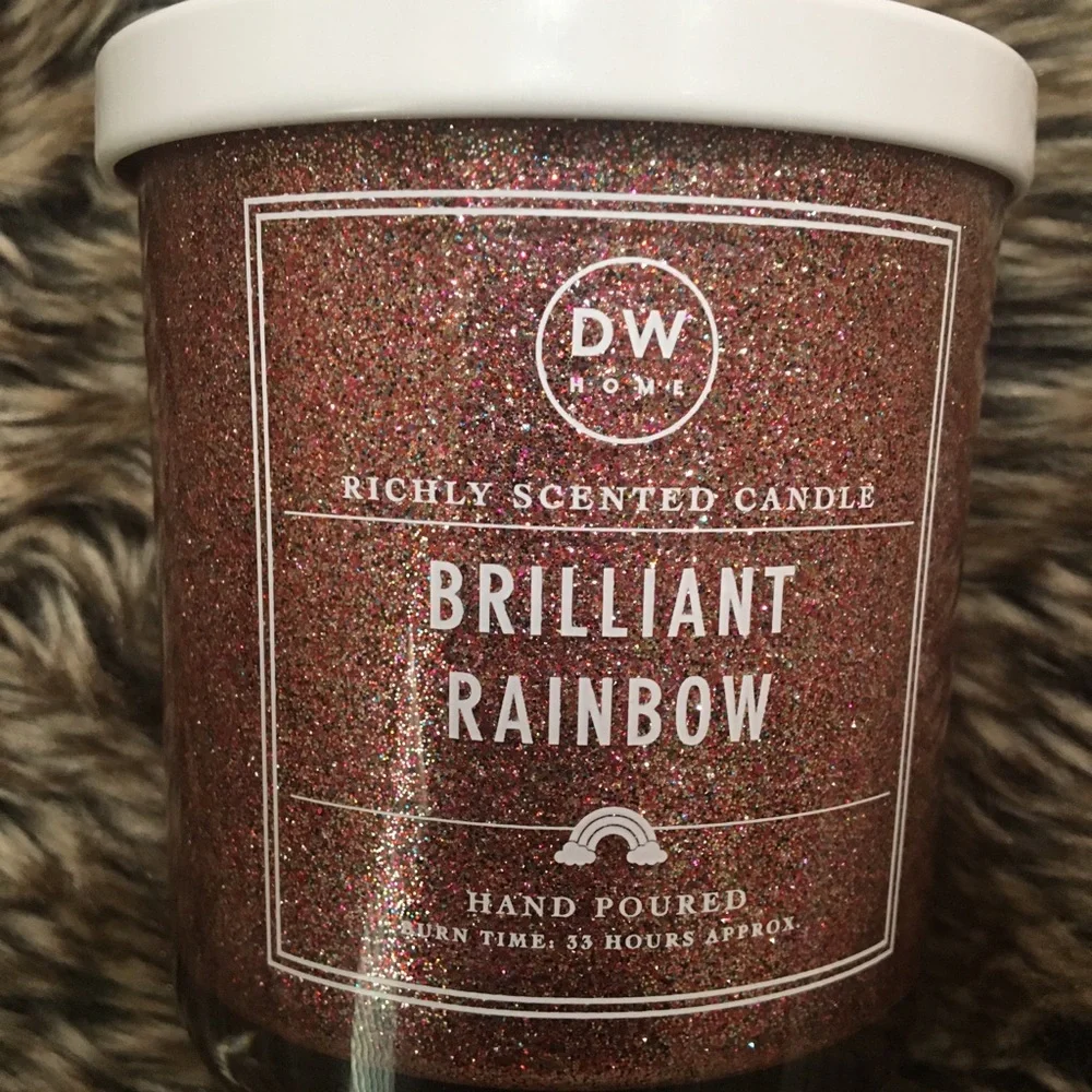 DW Home Sparkle Candle Bundle Frosted Cupcake & Brilliant Rainbow NWOT